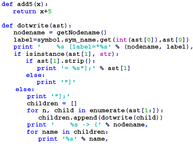 Syntax programming language example