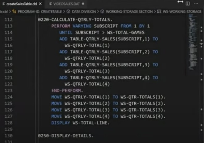 Cobol programming
