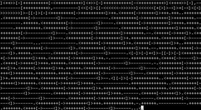 Brainfuck code example